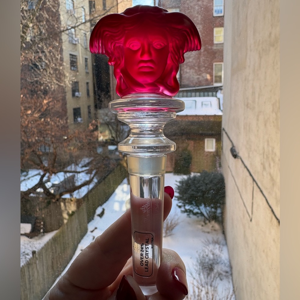 Versace x Rosenthal Medusa Crystal Bottle Stoppers SET of 3, all NEW - Picture 7 of 13